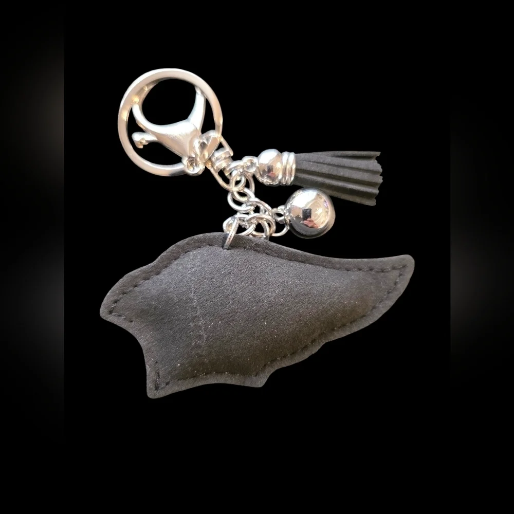 Red and Black Arizona Cardinals Bag Charm Keychain